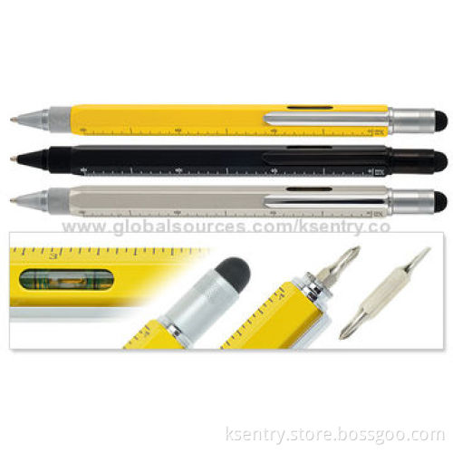 Amazing design 6-in-1 tech tool double-end screw driver with stylus pen, for iPhone